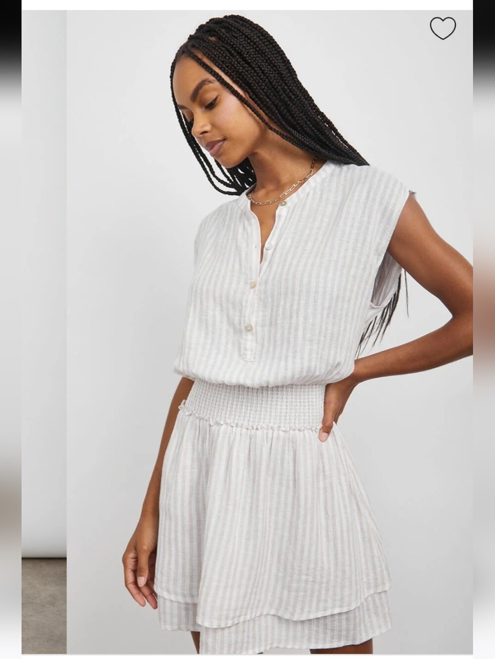 #134. Angelina Dress-Dune Stripes - Picture 3 of 13
